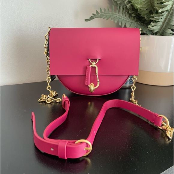 NWT Zac Posen Belay Mini Saddle Crossbody Bag in Orchid - Picture 3 of 14